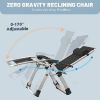 Picture of Zero gravity chair recliner with removable seat cushion and outdoor pool tray